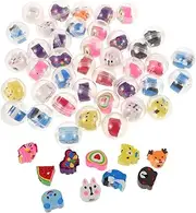 Toddmomy 50pcs Mini Fruit Shaped Erasers for Portable Kawaii Classroom Supplies Cute Multi Function Pencil Erasers Birthday and Rewards for Students Mixed Styles