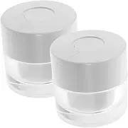 PENIKOKO 2pcs Refillable Cream Jars Travel Containers with Spoon Lid for Makeup Lotion and Cream Versatile Portable Skincare Dispenser for Moisturizers and Masks