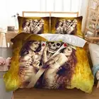 Skull Playing Card Quilt Duvet Doona Covers Set Single Queen King Size Bed Linen
