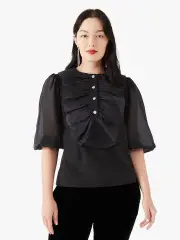ruffle tuxedo top