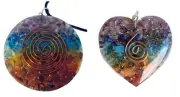 Pendant Gemstone Orgonite 2 Pieces 7 Chakra Orgone Reiki Spiritual Energy Kit