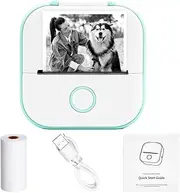 Portable Mini Thermal Printer T02 Mini Pocket Label Printer (Green)