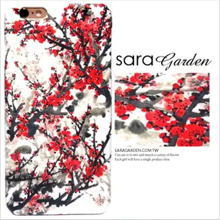【Sara Garden】客製化 手機殼 蘋果 iPhone 6plus 6SPlus 繁花 潑墨 水彩 櫻花 保護殼 硬殼