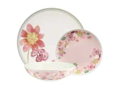 Maxwell & Williams Primula Coupe Dinner Set 12pc Pink Gift Boxed RRP $169.95