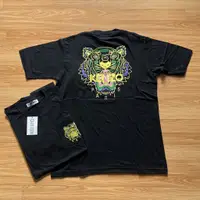 在飛比找蝦皮購物優惠-Hitam Kenzo T 恤 LOGO 刺繡黑色 FULL