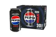 Pepsi Max No Sugar Cola Soft Drink Cans Multipack 375ml X 30 Pack