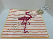 Pottery Barn Teen Sea Breeze Stripe Dorm Pillow Cover Sequin FLAMINGO 18"