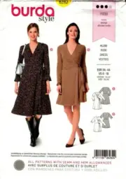 Burda Sewing Pattern 6282 Burda Women's Wrap Dress Size EUR 34-44 US 8-18