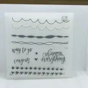 Close To My Heart (CTMH) D1700 Way To Go New Acrylic Stamp Set. K