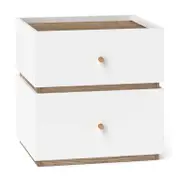 Costway 2-Drawer Side Table Nightstand Chest of Drawers