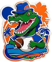 Set of 2 - Florida Gators Football Mascot Decorative Car Decal Sticker, Blue and Orange,SUV, Van, Window, Bumper, Wall, Laptop, Tablet, Cup,Tumbler Or Any Smooth Surface