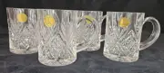 Set Of 4 Vintage Paul Sebastian 24% Lead Crystal Glass Mugs France EUC