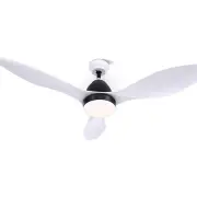 Devanti Ceiling Fan Light Remote Control Ceiling Fans White 48'' 3 Blades