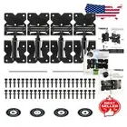 Durable Adjustable Self-Closing Gate Hinges for Wooden and Vinyl Fences - 4 Pack