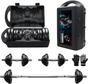 Li Fitness Cast Iron Adjustable Dumbbell Set 3 in 1 Kettlebell Set Barbell Se...