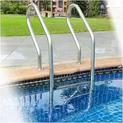 Swimming Pool Pedal Ladder,2/3 Step Handrail,Heavy Duty Stainless Steel Step,for Outdoor/Indoor Swimming Pools(Load Bearing 330ibs)(2 Step)