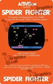 Replacement Game Cartridge Label - Spider Fighter for Atari 2600