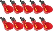10 Pcs Chicken Drinker Cups, Automatic Poultry Water Drinking Feeders Livestock Plastic Drinking Bowl for Livestock Chicken Hen Birds