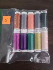 Mettler Sewing Thread Lot of 10 Assorted Spools. Lot # 5