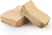 100 Pack Mini Kraft Paper Envelopes - Seed Bags, Small Coin Packets, Self-Adhesive Storage for Home, Garden, Wedding, Office, Stamps - 2.36x4.33 Inch
