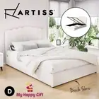 Artiss Bed Frame DOUBLE Size Mattress Base Wooden Platform Boucle White FION