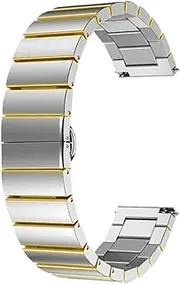 KTKBXUDMUL for Huawei Smart Watch GT4 Bright Moon Silver Metal Strap Watch GT4b Stainless Steel Bracelet Women's Watch Accessories 18mm(Room Gold)