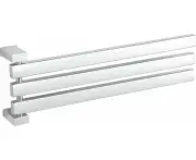CH-BR798116 Enzo Contemporary Stainless Steel Adjustable 3 Swing Towel Rack, 3 Arm, Chrome Finish