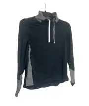 Under Armour 1370200 001 Women's Black/Gray ColdGear Funnel Neck Sz Small NWT