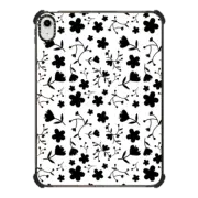 iPad 10.9-inch (10th gen) iPad Impact Case Abstract minimalist black white floral illustration