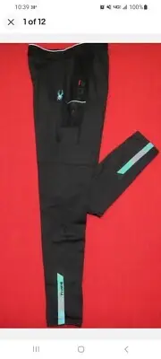 Spyder Black Reflective Logo Pocket Compression Tights Mens SZ XL SPM720ESMSD