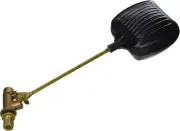 Evaporative Cooler Float Valve Assembly, Brass, 1/4" OD Compression Inlet