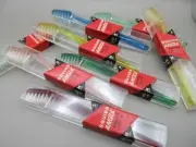 NEW! 1960s Vtg Squibb Angle Toothbrush SYNTON BRISTLES Hard VARIOUS COLORS NOS