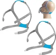 2-Pack Headgear Compatible with Airfit F30 CPAP Mask, Headgear Strap Replacement for Resmed F30, Adjustable Headband with 4 Clips, Medium