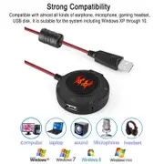 S2 Usb 2.0 Sound Card Hub Headphones Microphone Adapter 3D Surround For Pc Notebook Gaming Plug Play Sound Cards (External)