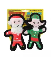 Tuffy Jr Santa & Elf Combo Dog Toy