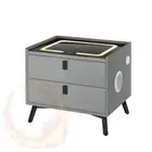 Artiss Smart Bedside Table with Wireless Charging AIKA Grey