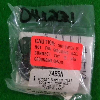 ARROW HART 7486N MIDGET FLANGED INLET, NEW