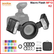 Godox MF12 K2 Macro Flash Light 2.4G Wireless Control for Nikon Canon Sony F/O/P
