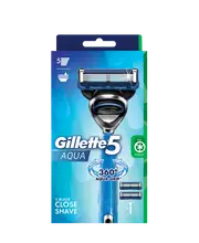 Gillette Aqua Razor With Blades Refill 2 Pack