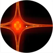 Slipmat Scratch Pad 12" Turntable LP DJ Record Player ORANGE LIGHT REFRACTION