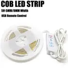 COB LED Strip Light V5 Flexible Tape Lights DIY Indoor With USB Remote Control