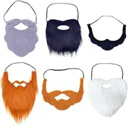 Fake Beards Mustaches Christmas Halloween Beard for Adult Kid (Mixed), Colorful