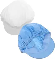 [WESIEVYA] Bakery Cook Hat Women's Chef Hats Breathable Polyester-Cotton Scrub Cap for Restaurant Staff
