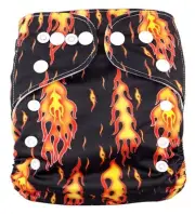 Regular Reusable Cloth Nappy – Flames