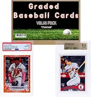 Graded Baseball Cards Value Pack│Contains 2 Graded Baseball Cards with Chance for Autographs, Refractors, PSA 10 & More │by Slabs of Heat