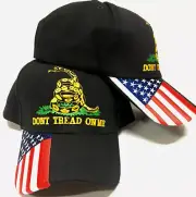 TRUMP 2024 GADSDEN DON'T TREAD ON ME USA 2ND AMENDMENT NRA BLACK Cap Hat
