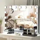 Vanity Mirror with Lights, 10X Magnification Lighted Makeup Mirror with 15 Dimma
