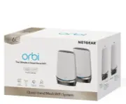 NETGEAR Orbi AXE11000 Quad band Mesh WiFi 6E System RBKE962-100APS - 2 PACK