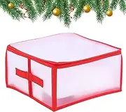 holiday ornament box convenient ornament organizer compact size storage container christmas decor organizer holiday ball organizer durable storage container multi-use storage box storage box storage