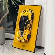iLuane Display Wallboard for Lego Technic McLaren P1 Hypercar Building Set 42172, Adult Collectibles Lego Car Wall Mount for Formula 1 Race Car, Solid Colored (Only Display Wallboard)